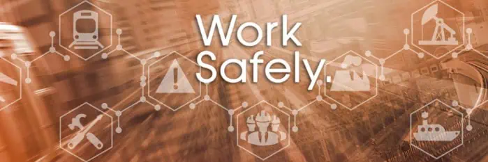 Work safely banner for live webinar