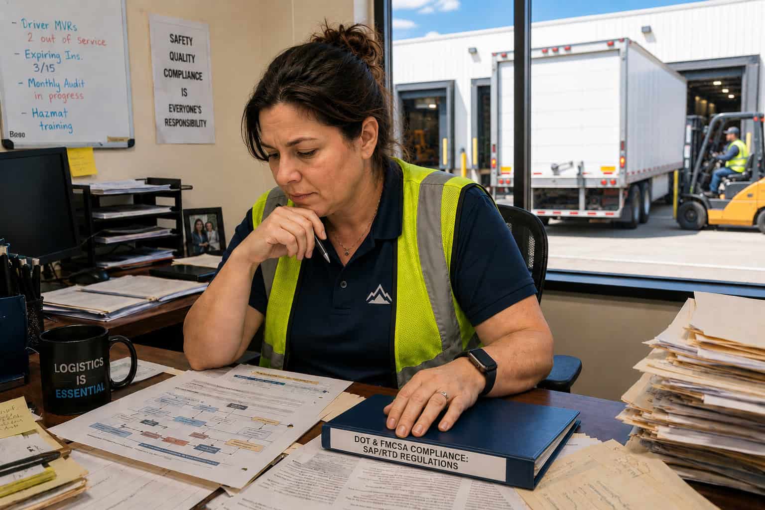 Designated Employer Representative (DER) reviewing DOT regulations related to safety-sensitive return to duty.